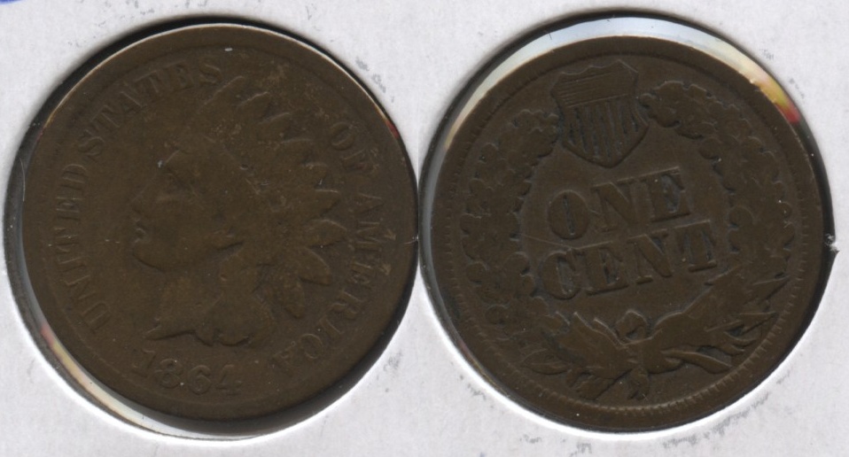 1864 Bronze Indian Head Cent Good-4 #bd