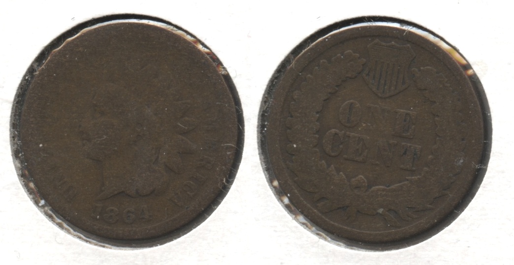 1864 Bronze Indian Head Cent Good-4 #bm