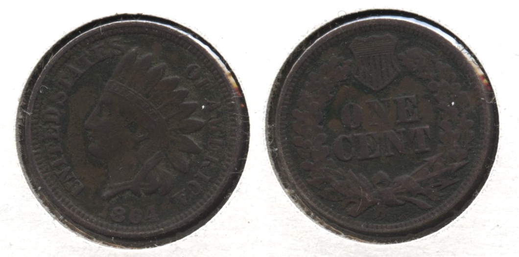 1864 Copper Nickel Indian Head Cent EF-40 #a Dark