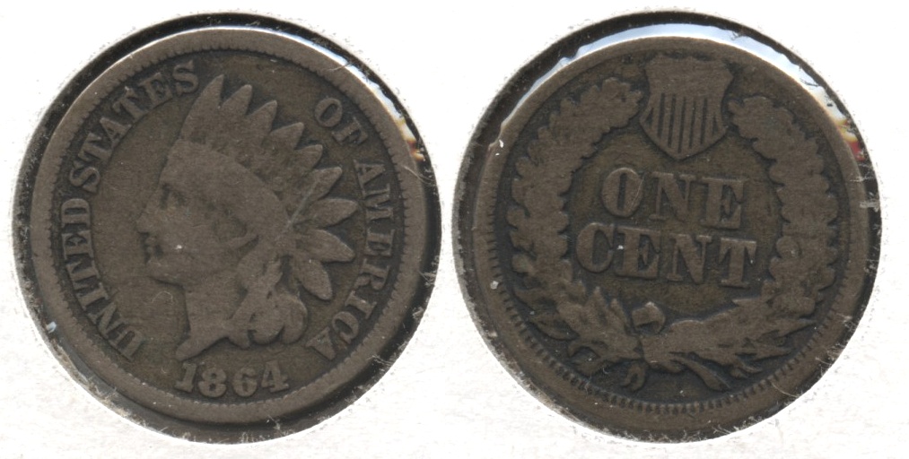 1864 Copper Nickel Indian Head Cent Good-4 #ar