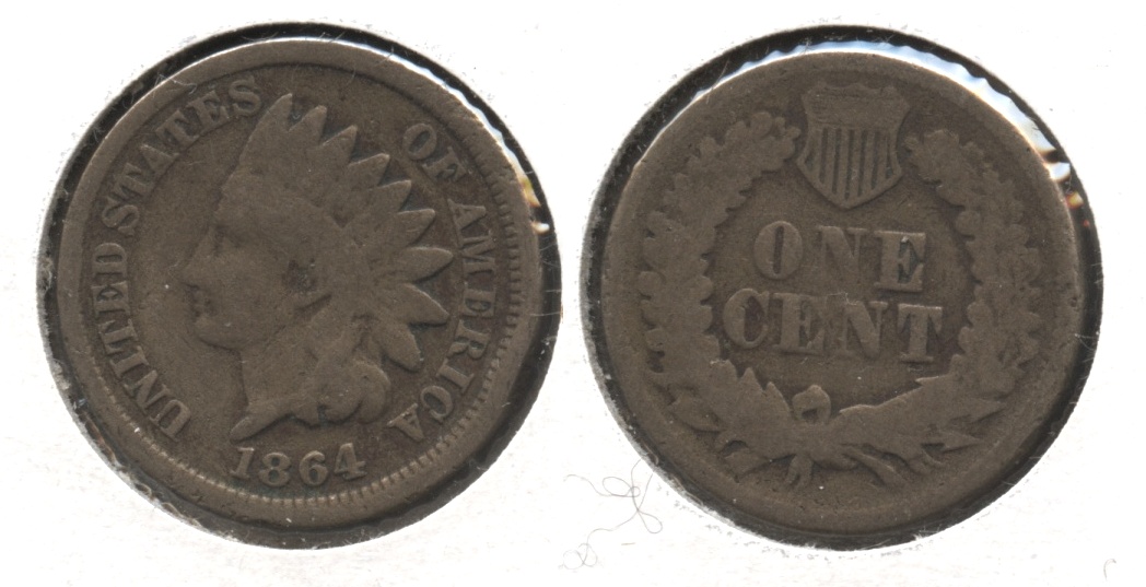 1864 Copper Nickel Indian Head Cent Good-4 #bf