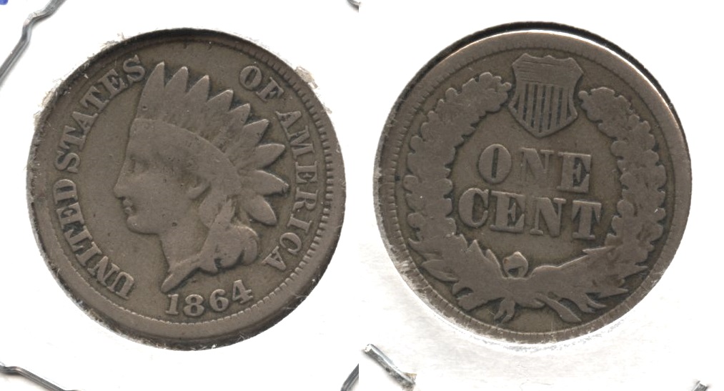 1864 Copper Nickel Indian Head Cent Good-4 #bq