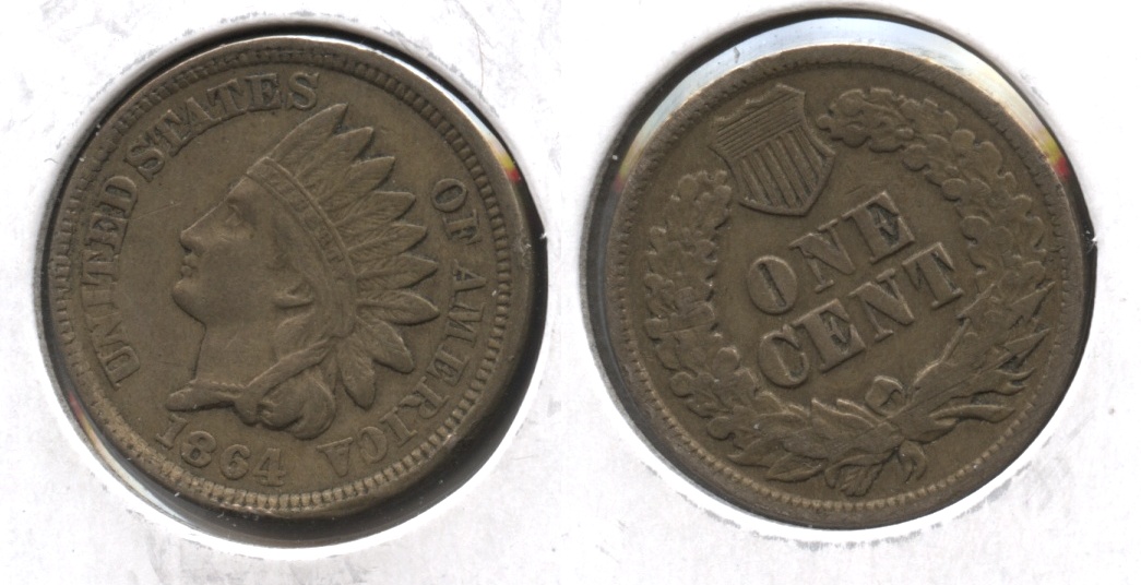1864 Copper Nickel Indian Head Cent VF-20 #c