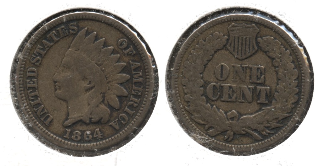 1864 Copper Nickel Indian Head Cent VG-8 #h