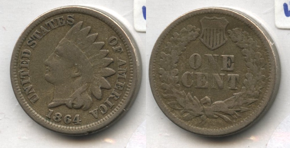 1864 Copper Nickel Indian Head Cent VG-8 #m