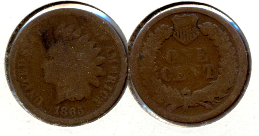 1865 Indian Head Cent AG-3 r