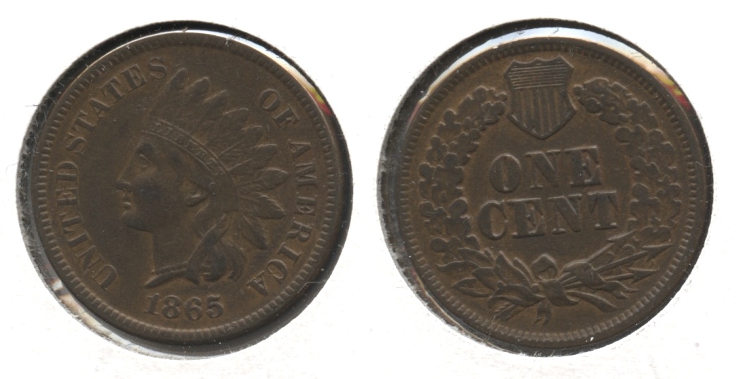 1865 Indian Head Cent AU-50 #b