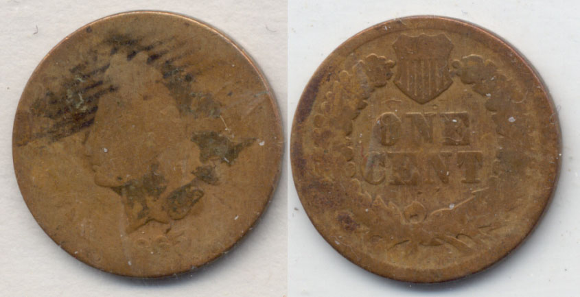 1865 Indian Head Cent Fair-2 Cleaned