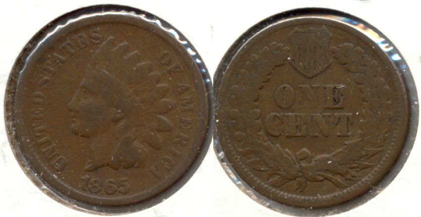 1865 Indian Head Cent Good-4 ag