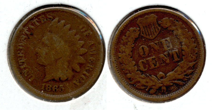 1865 Indian Head Cent Good-4 aj