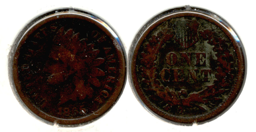 1865 Indian Head Cent Good-4 ak Dark