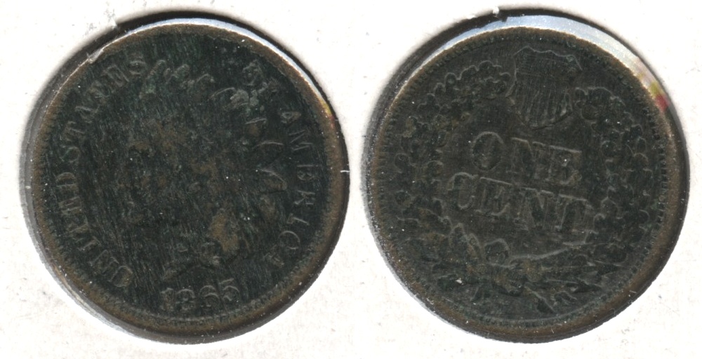 1865 Indian Head Cent Good-4 #at Dark