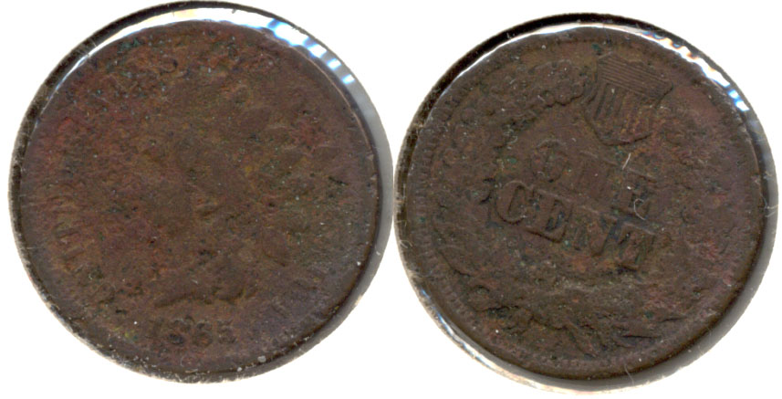 1865 Indian Head Cent Good-4 d Porous