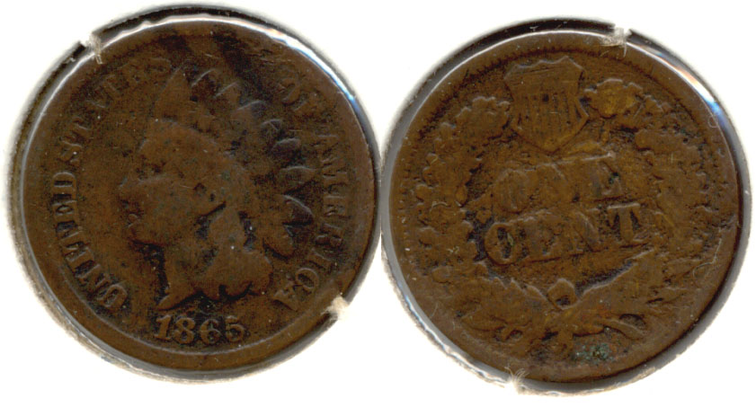 1865 Indian Head Cent Good-4 o