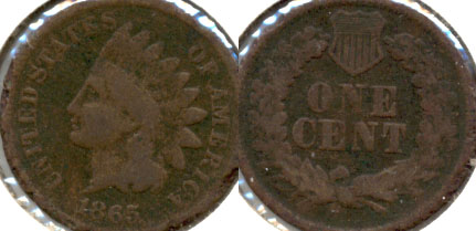 1865 Indian Head Cent Good-4 u