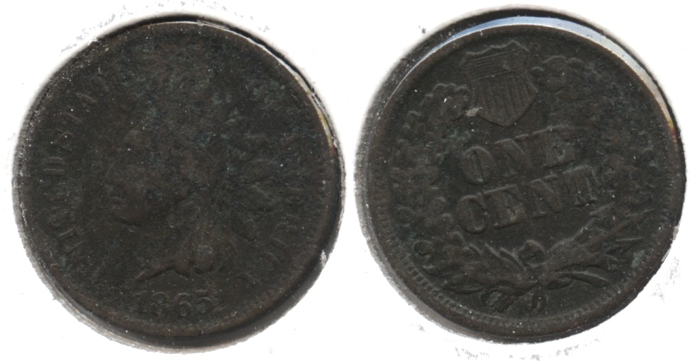 1865 Indian Head Cent VG-8 #g Dark