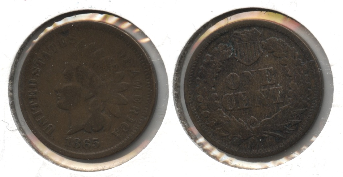 1865 Indian Head Cent VG-8 #i Warped