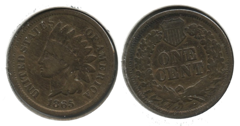 1865 Indian Head Cent VG-8 #l Cleaned