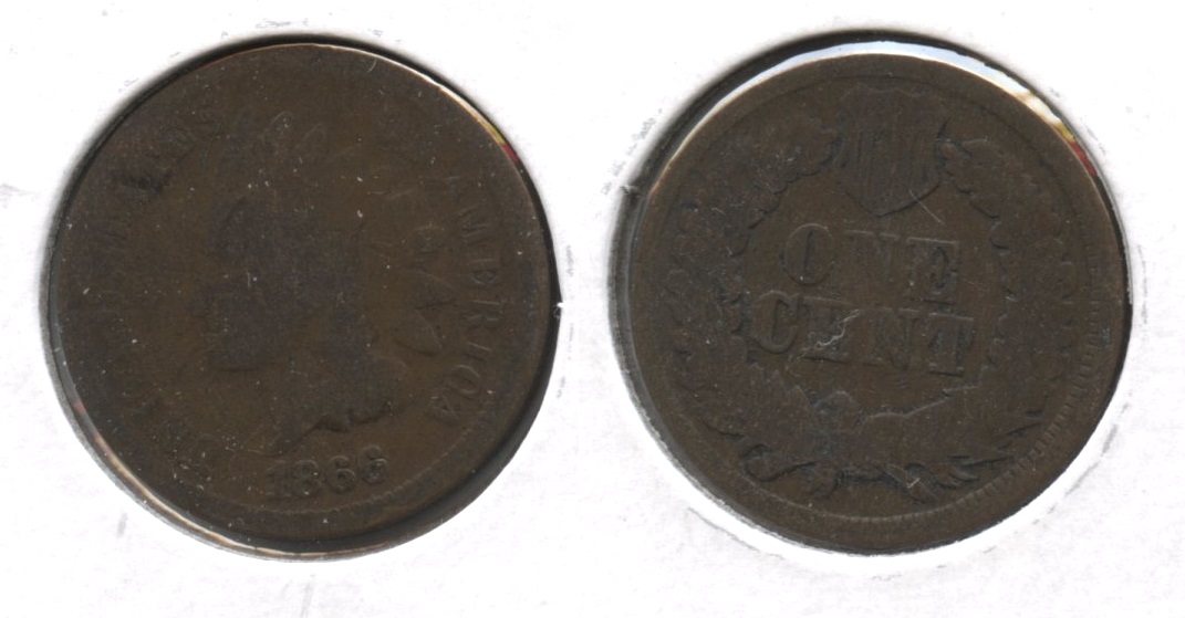 1866 Indian Head Cent AG-3+ #k
