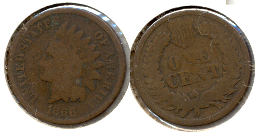 1866 Indian Head Cent Good-4 a