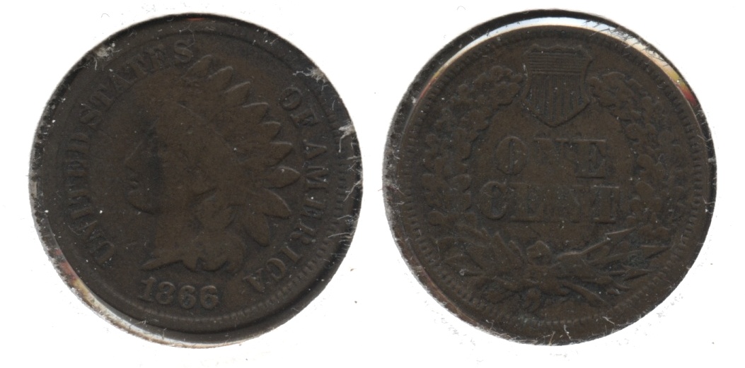 1866 Indian Head Cent Good-6