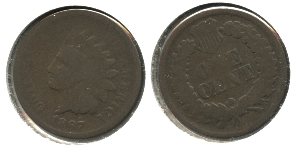 1867 Indian Head Cent AG-3 #j