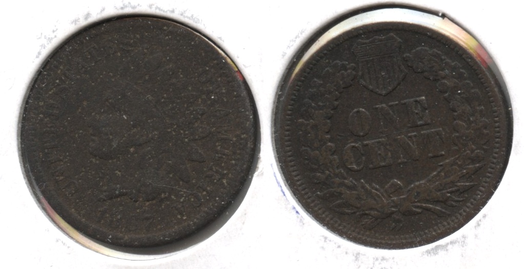 1867 Indian Head Cent Fair-2 #c