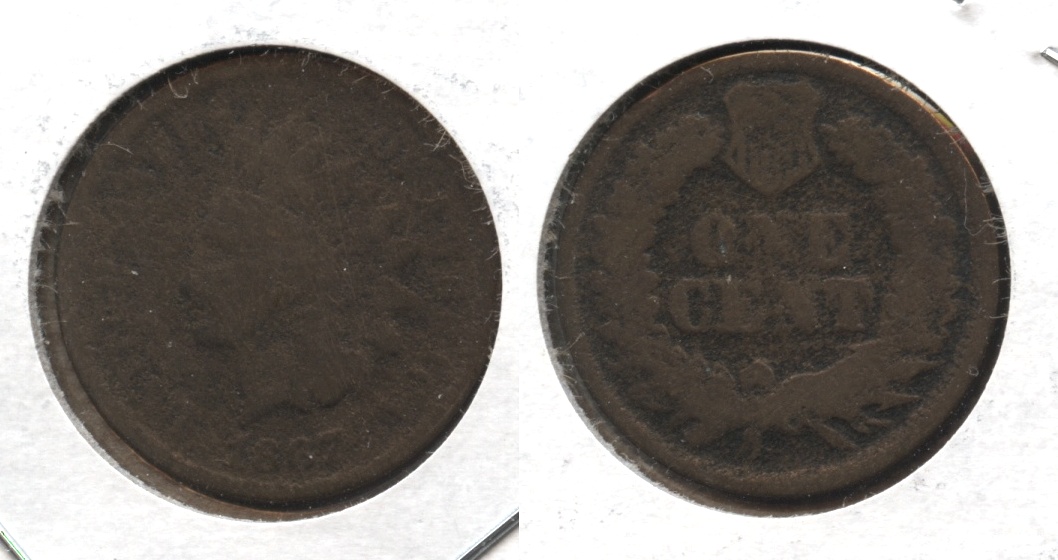1867 Indian Head Cent Fair-2 #d