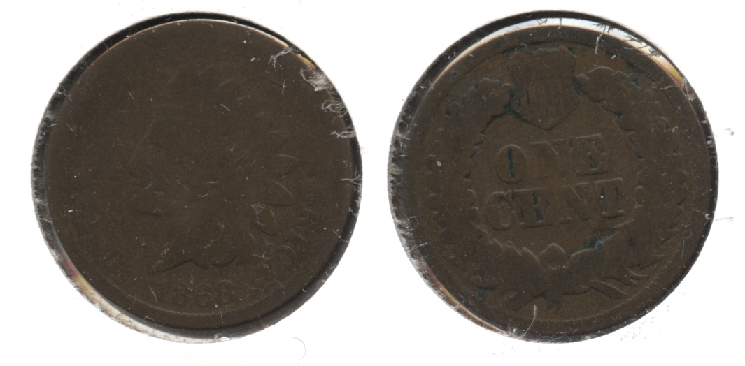 1868 Indian Head Cent Fair-2 #c