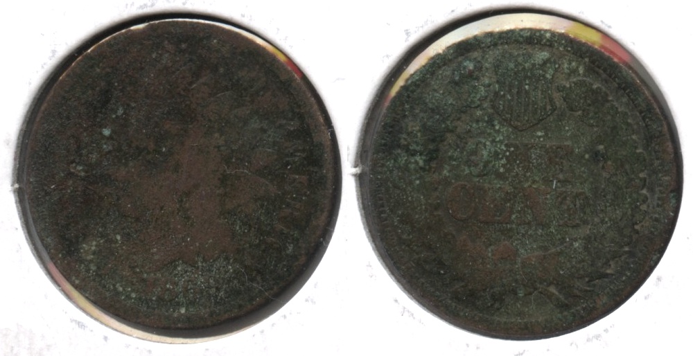1869 Indian Head Cent AG-3 #c Corrosion
