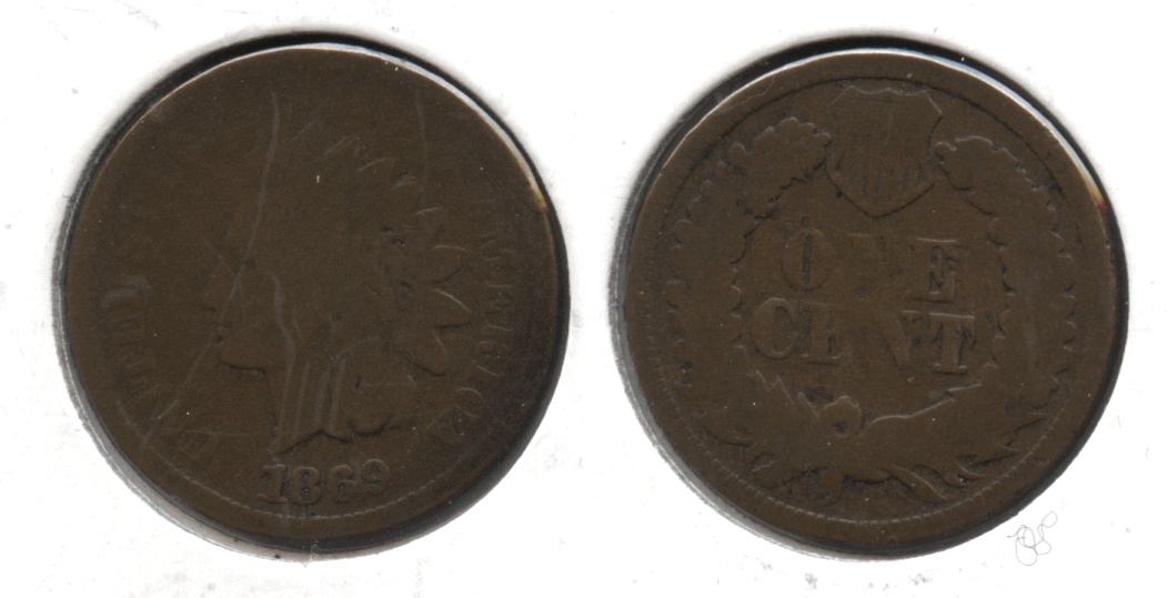 1869 Indian Head Cent Good-4 #f