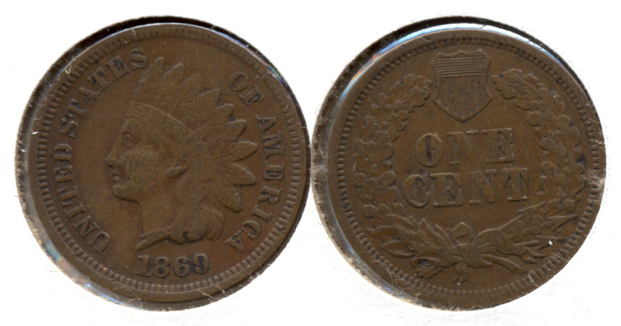 1869 Indian Head Cent VF-20