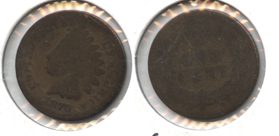 1870 Indian Head Cent Fair-2 #c