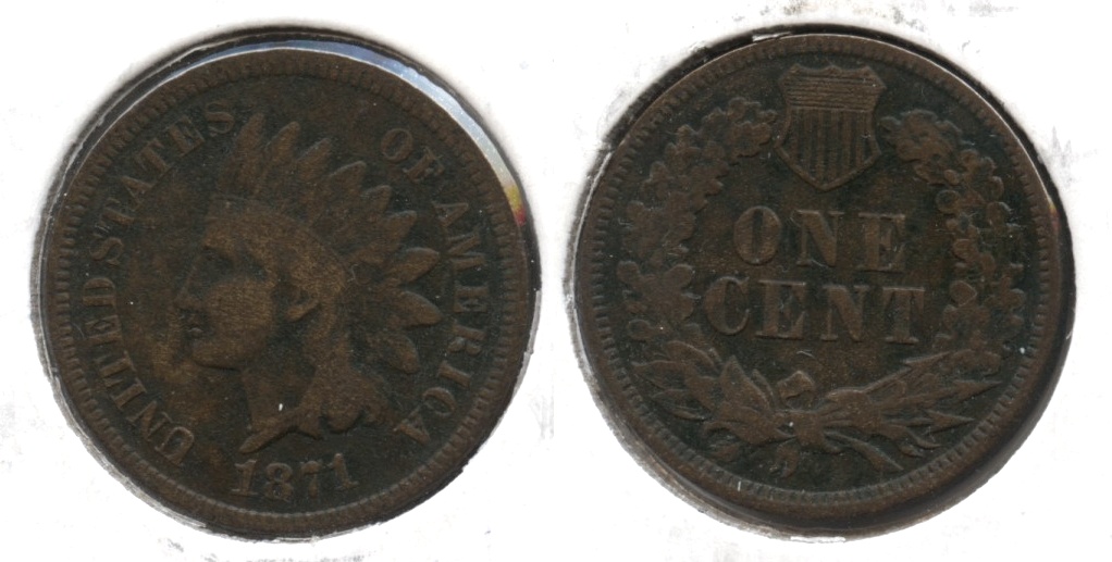 1871 Indian Head Cent F-12 #a