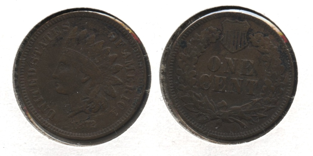 1872 Indian Head Cent VF-20 #a Dark