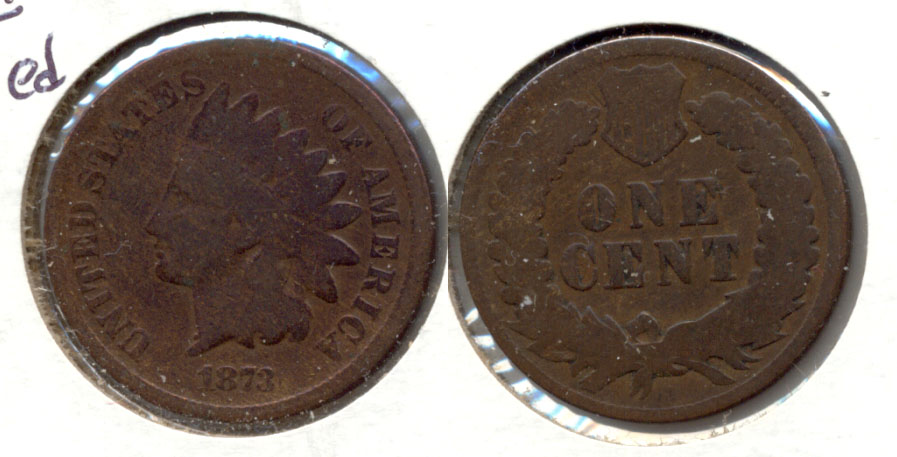 1873 Indian Head Cent Good-4 l Cleaned