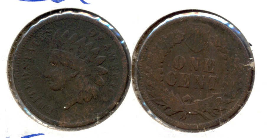 1873 Indian Head Cent VG-8 b Dark
