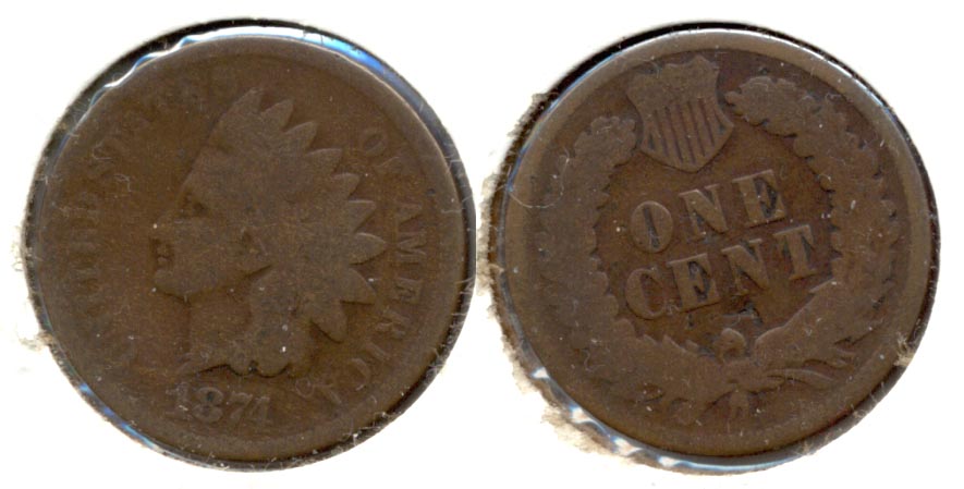 1874 Indian Head Cent AG-3 l
