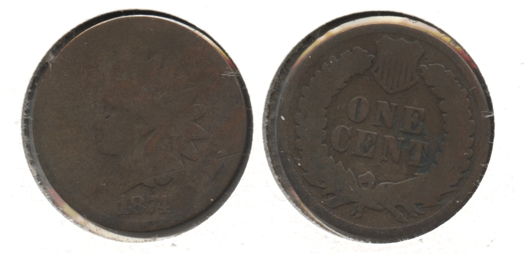 1874 Indian Head Cent Fair-2 #l