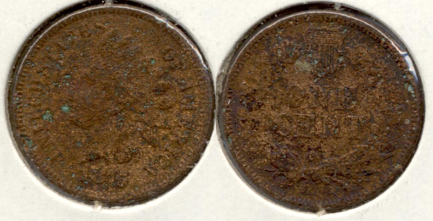1875 Indian Head Cent AG-3 a Porous