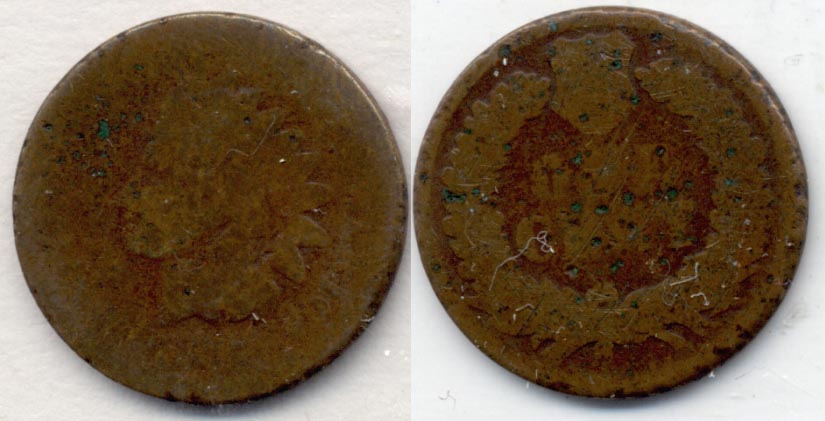 1875 Indian Head Cent AG-3 h Pitting