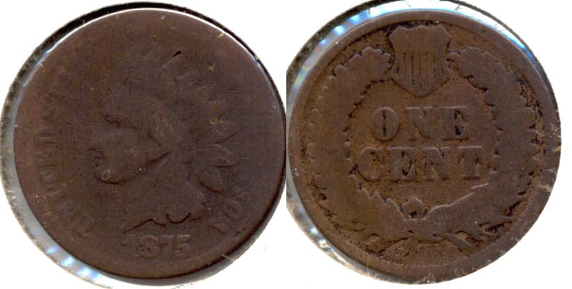 1875 Indian Head Cent AG-3 l
