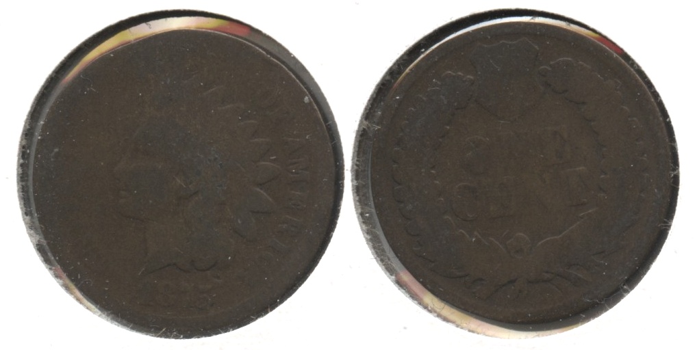 1875 Indian Head Cent AG-3 #v Slight Bend