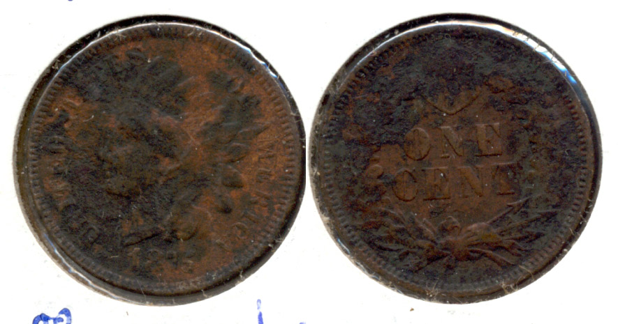 1875 Indian Head Cent Fine-12 Porous