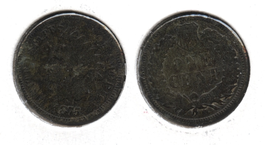 1875 Indian Head Cent Fair-2 #ao