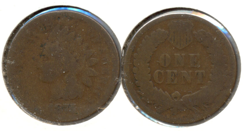1875 Indian Head Cent Fair-2 p
