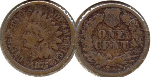 1875 Indian Head Cent Good-4 c