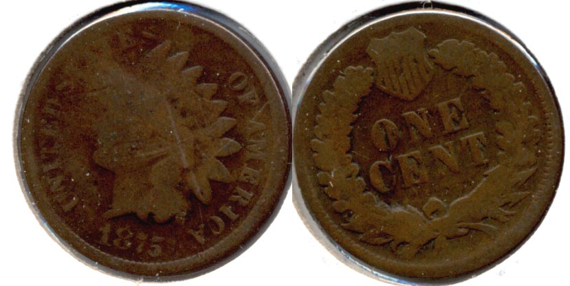 1875 Indian Head Cent Good-4 i