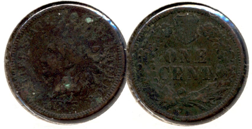 1875 Indian Head Cent VG-8 a Dark