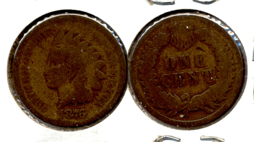 1876 Indian Head Cent Good-4 d